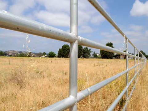 Steel ranch fence